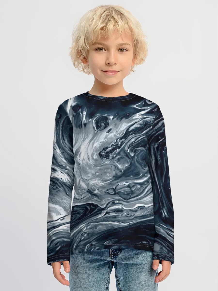 Baumwoll-Langarmshirt Jungen