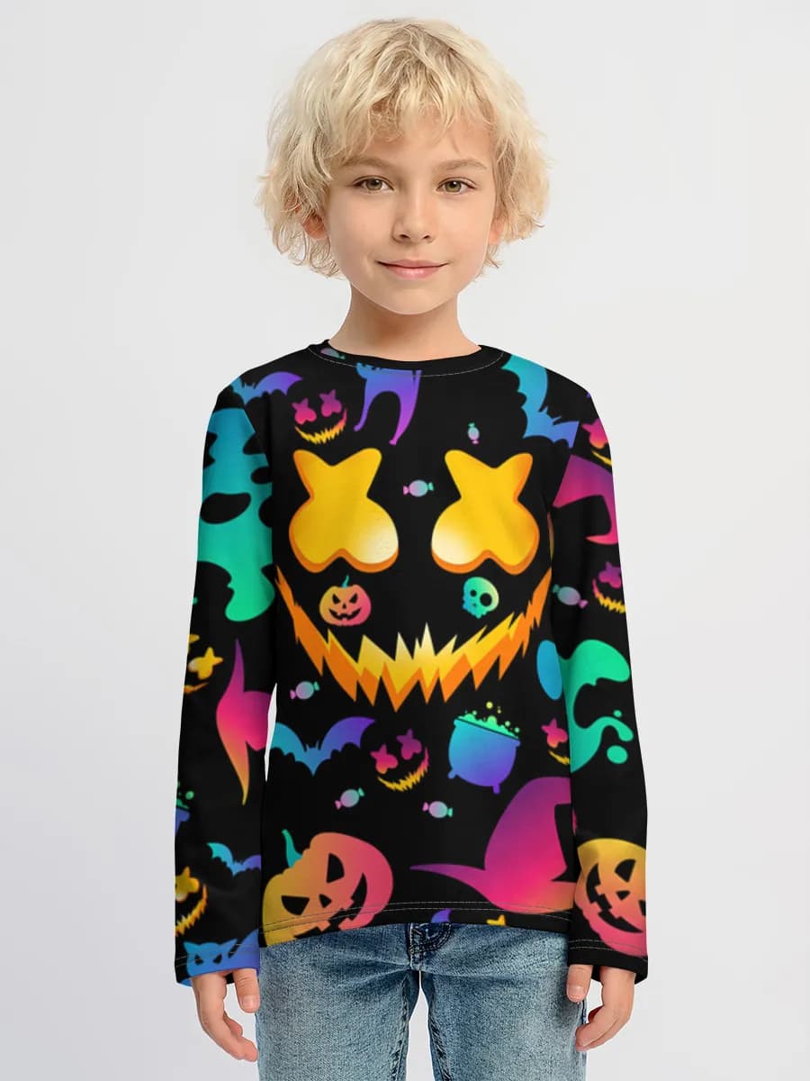 Baumwoll-Langarmshirt Jungen
