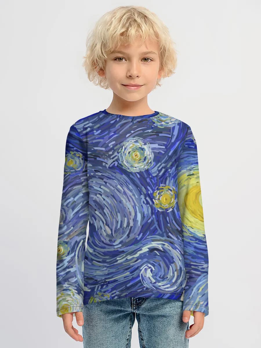 Boys' cotton long sleeve shirt