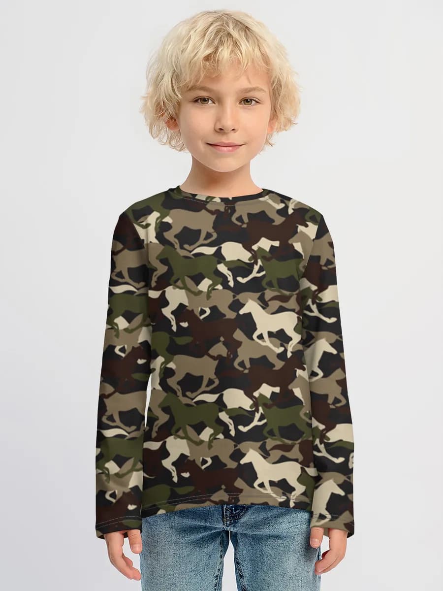 Baumwoll-Langarmshirt Jungen