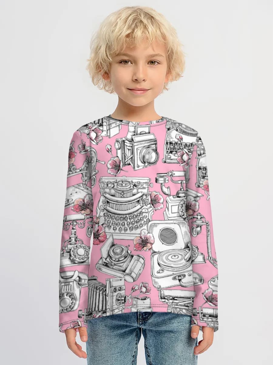 Boys' cotton long sleeve shirt