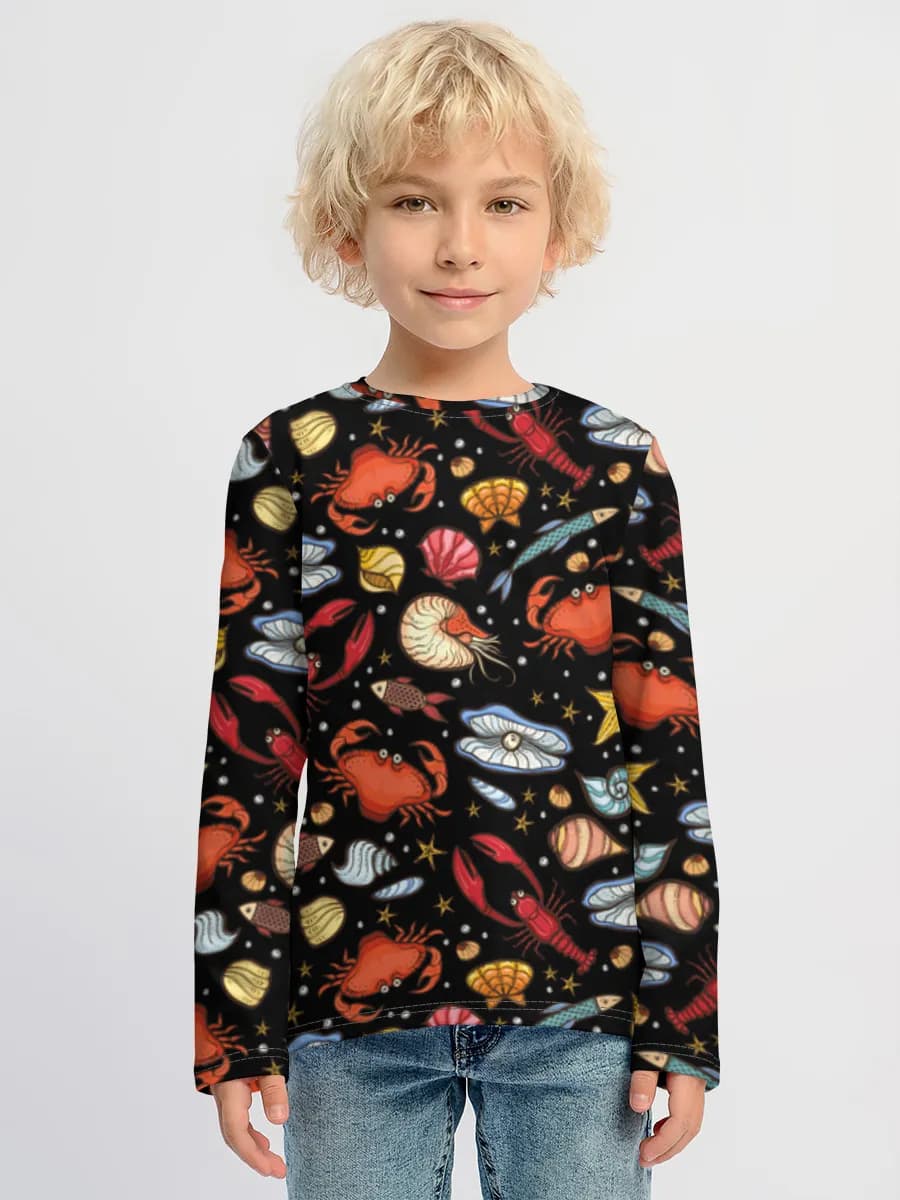 Camiseta Manga Larga de Algodón Niño