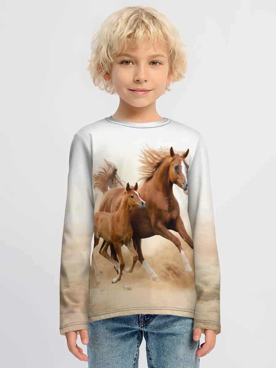 Boys' cotton long sleeve shirt