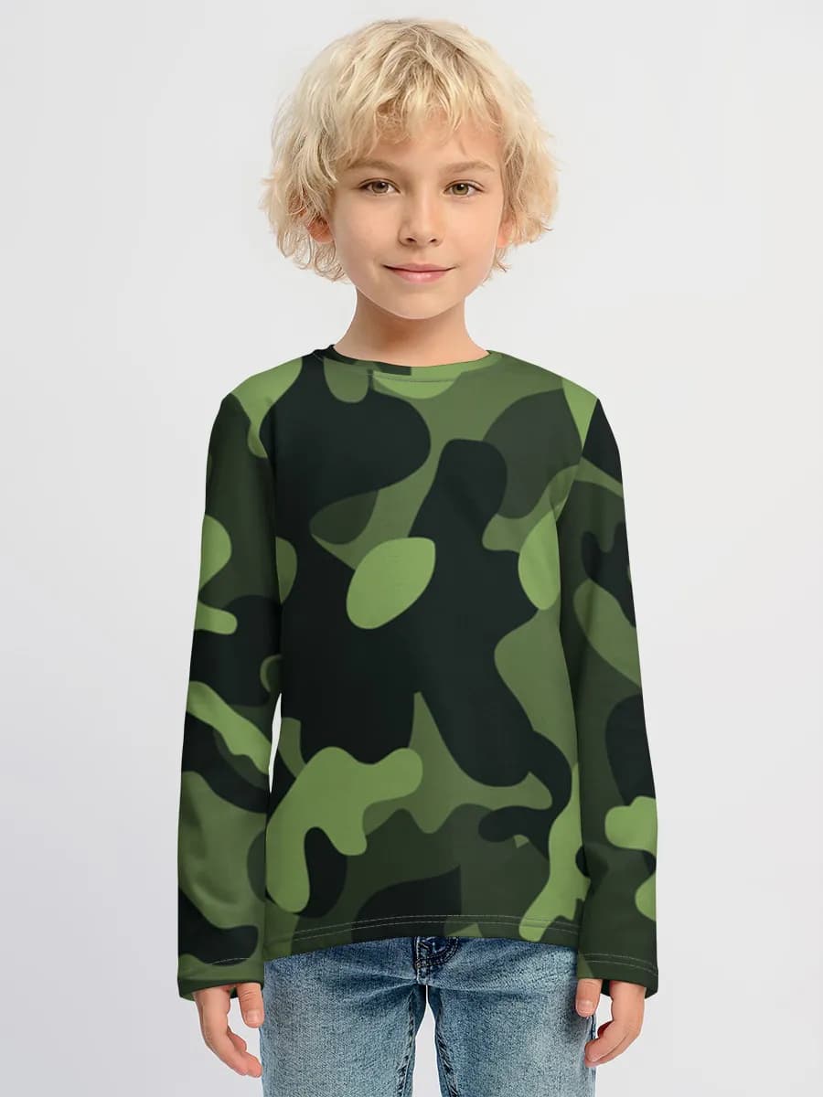 Baumwoll-Langarmshirt Jungen