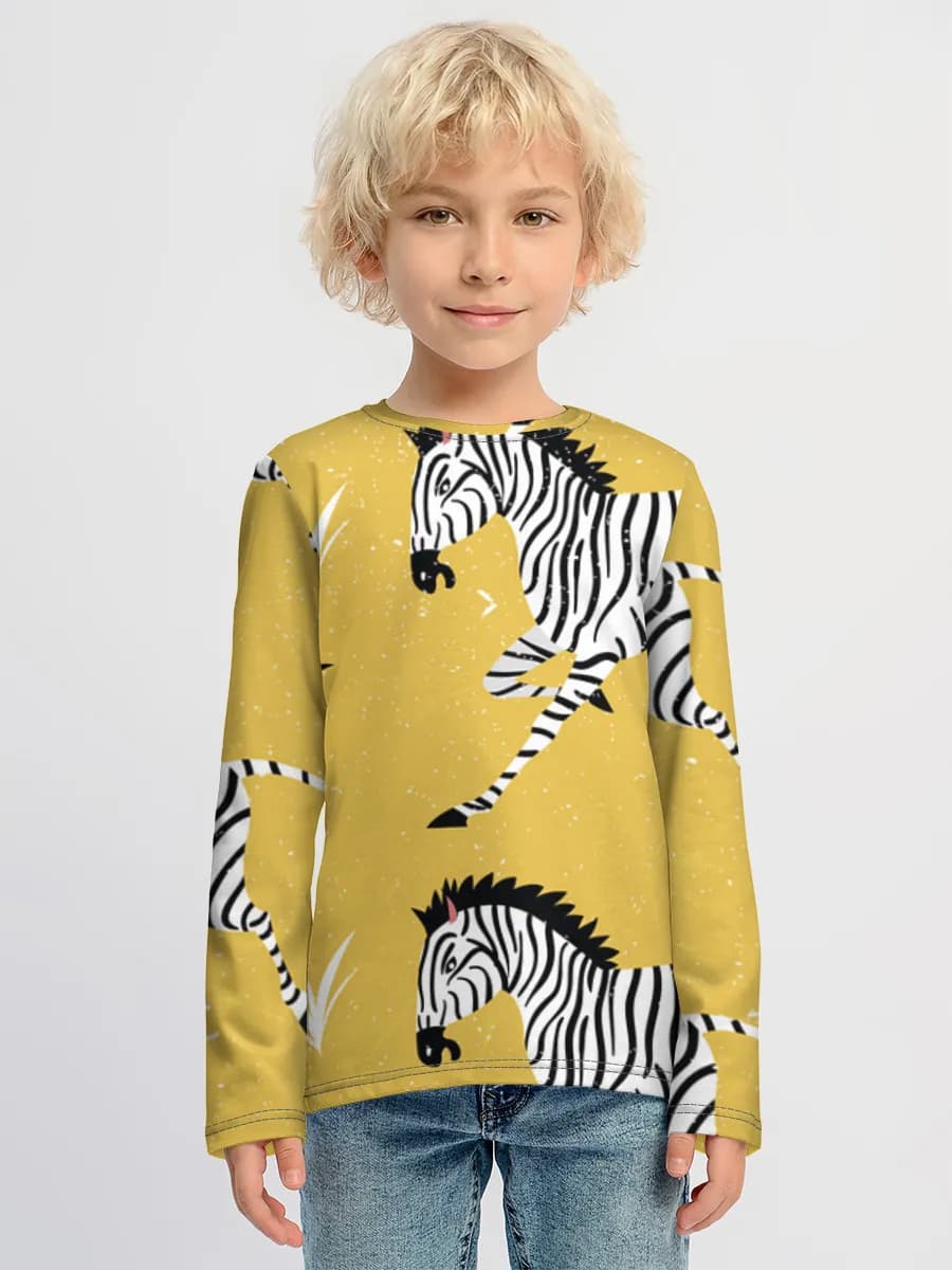 Boys' cotton long sleeve shirt