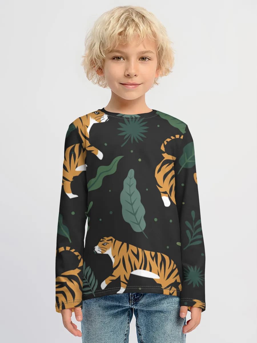 Baumwoll-Langarmshirt Jungen