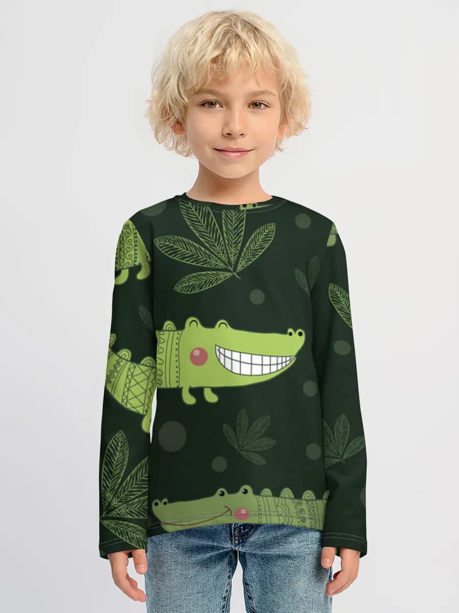 Boys' cotton long sleeve shirt