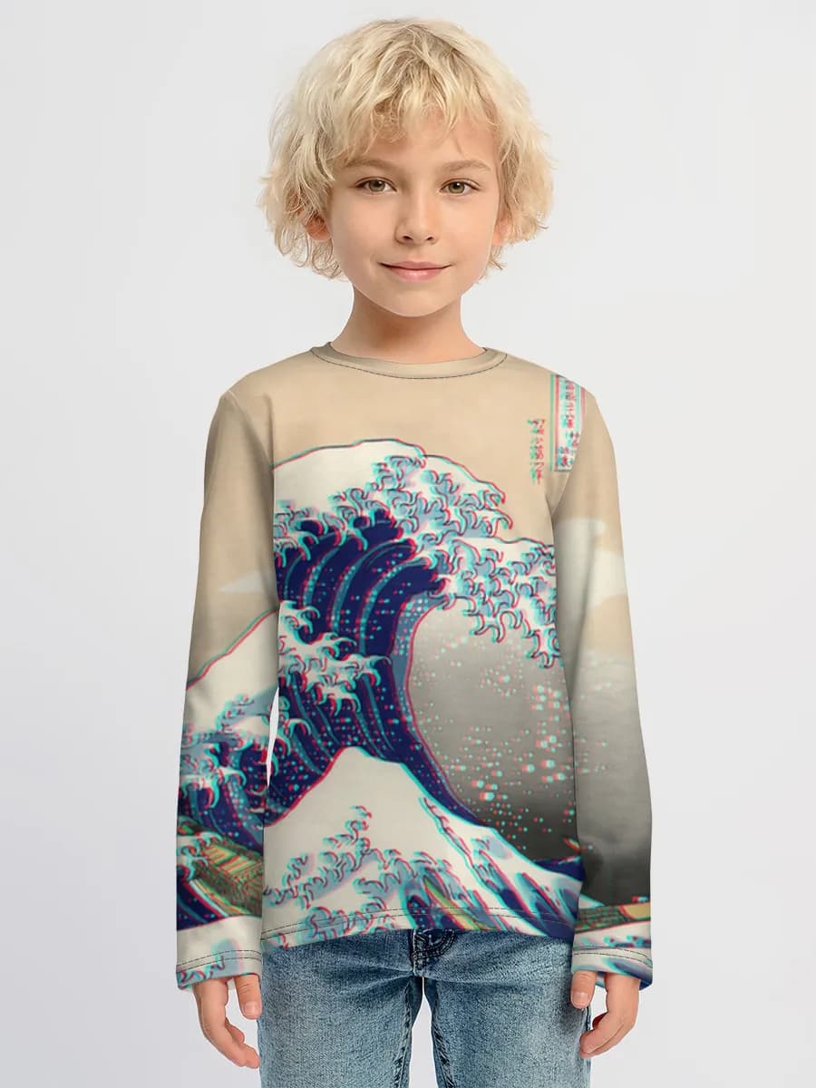 Baumwoll-Langarmshirt Jungen
