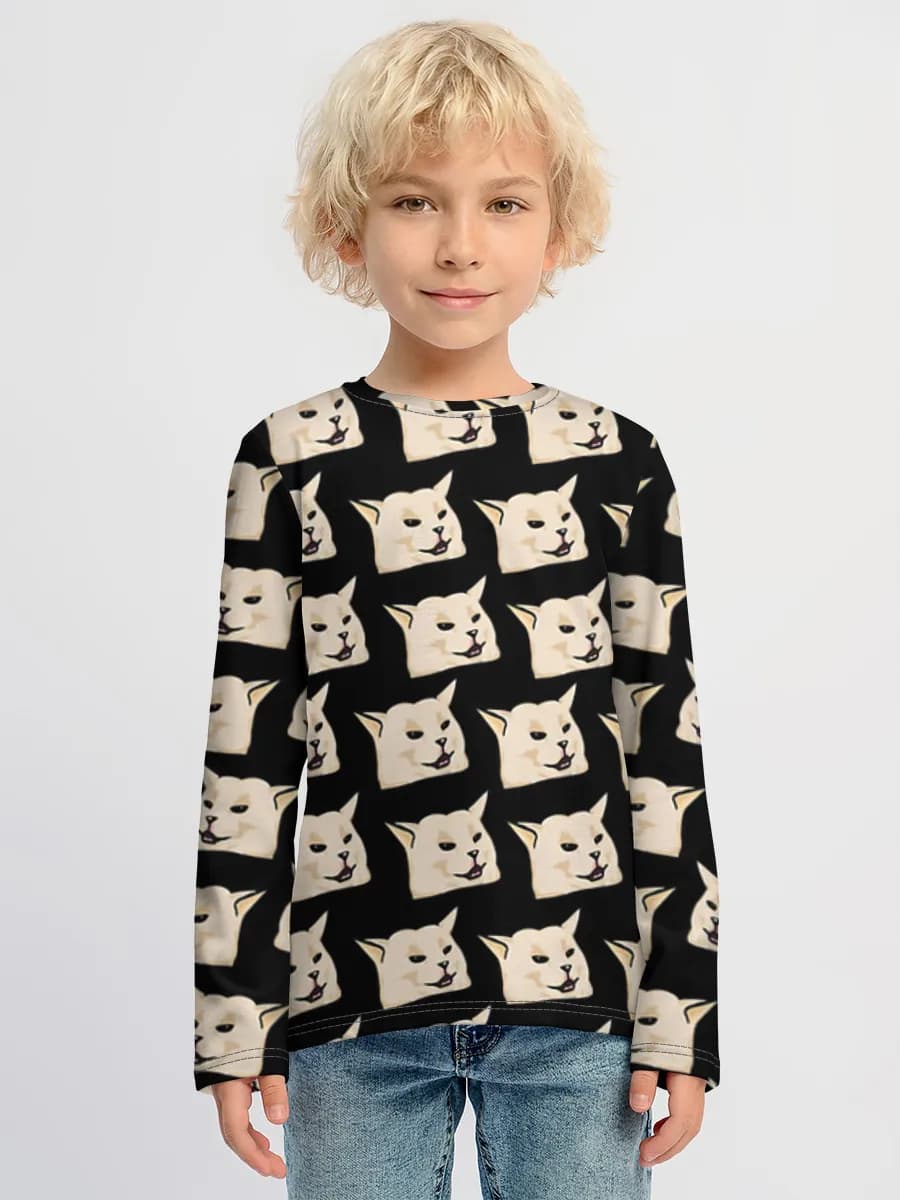 Boys' cotton long sleeve shirt