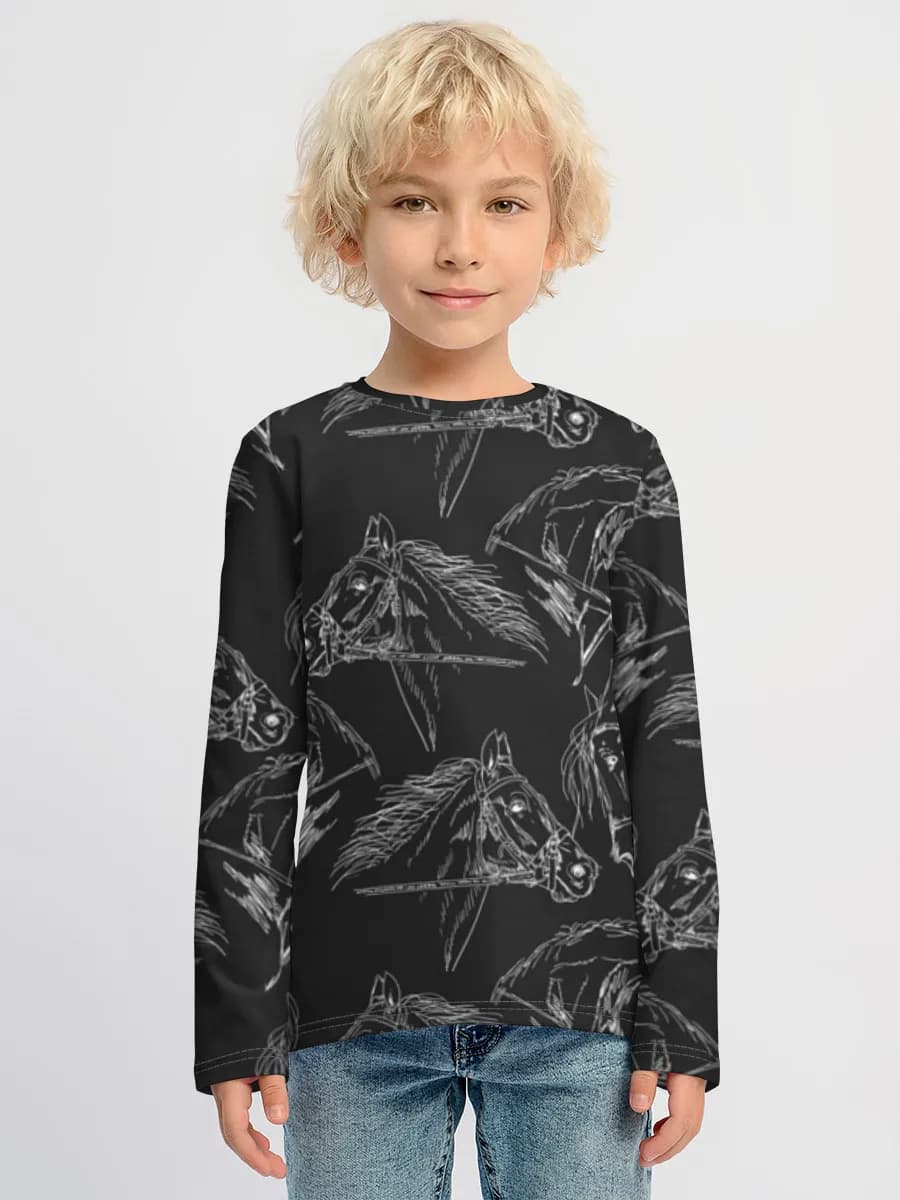 Boys' cotton long sleeve shirt