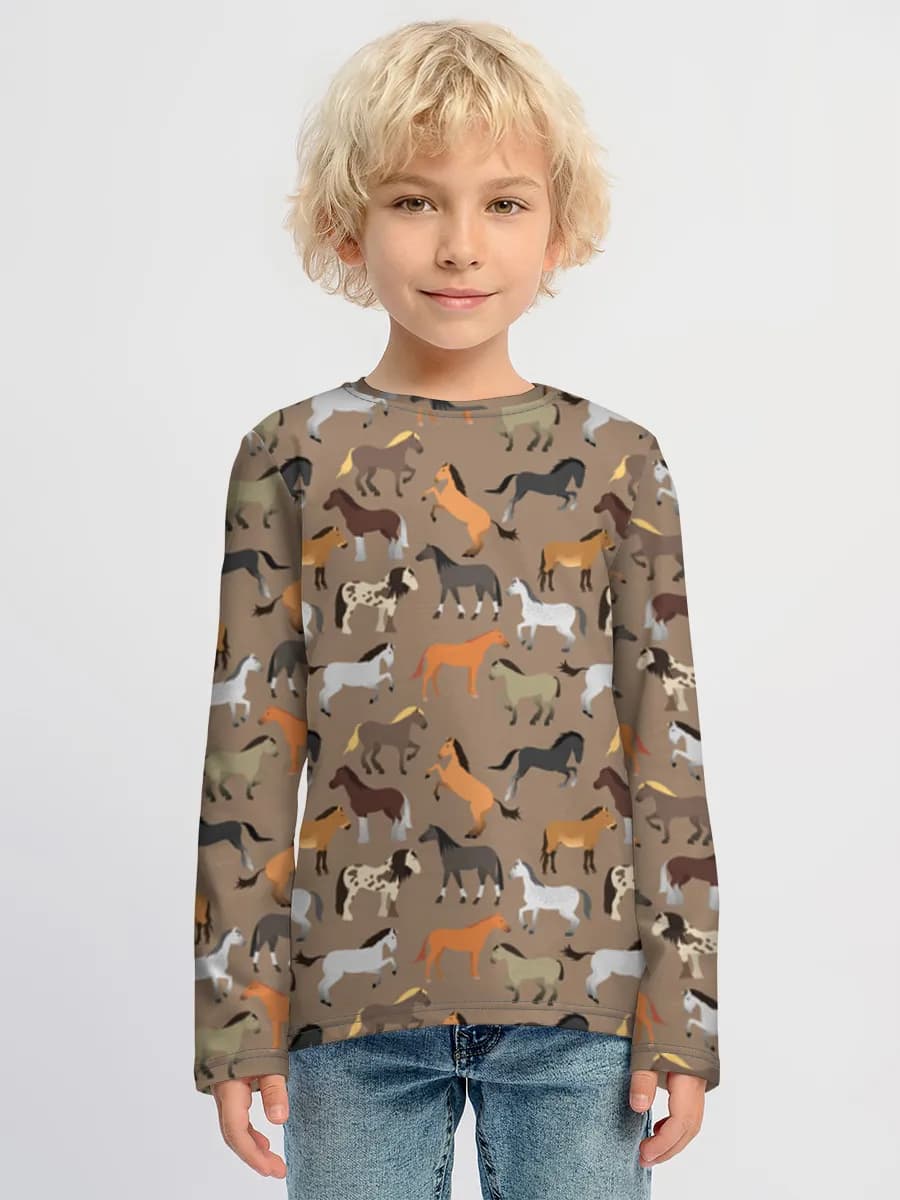 Camiseta Manga Larga de Algodón Niño