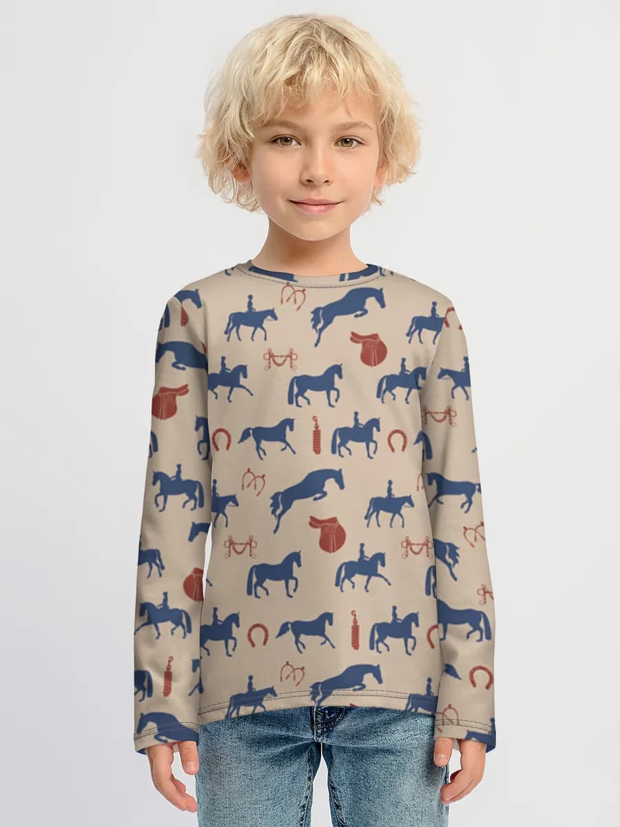 Baumwoll-Langarmshirt Jungen