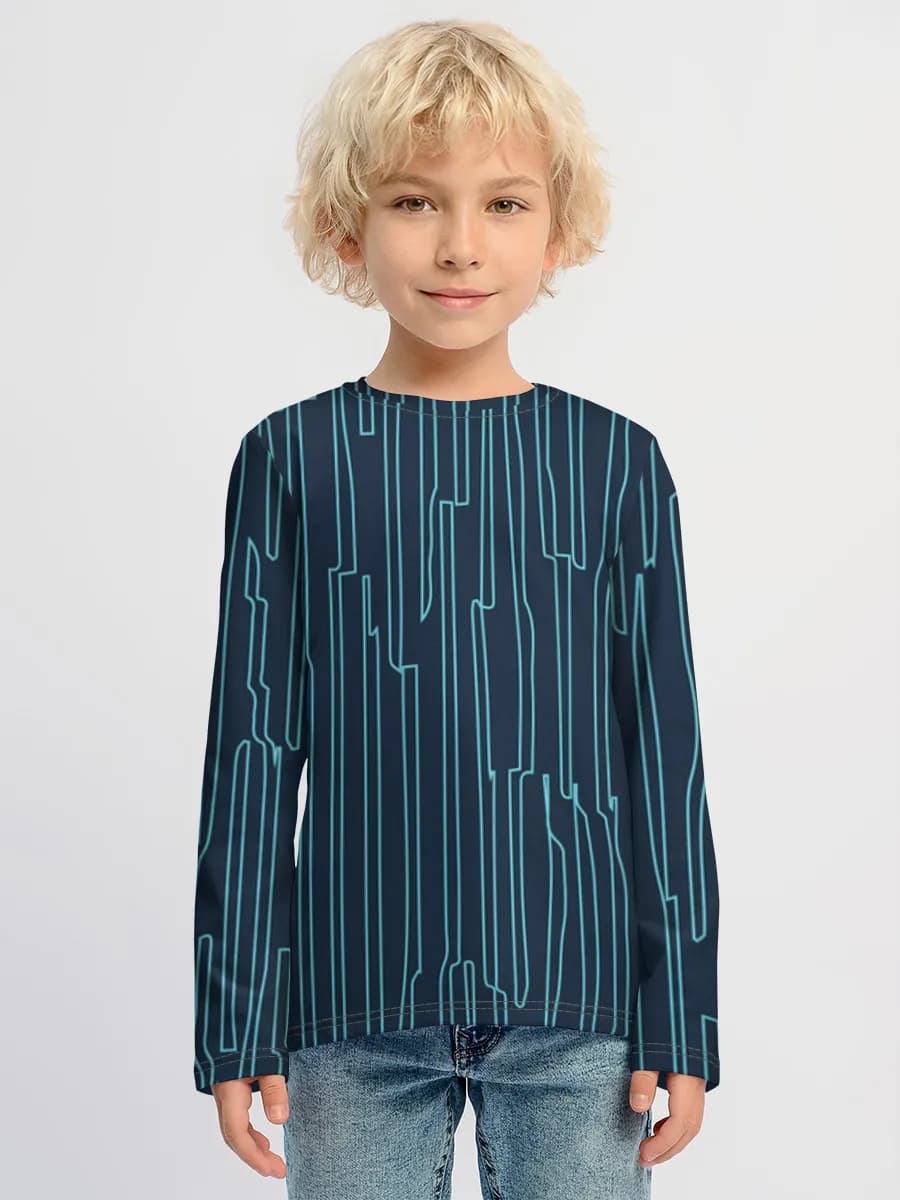 Baumwoll-Langarmshirt Jungen
