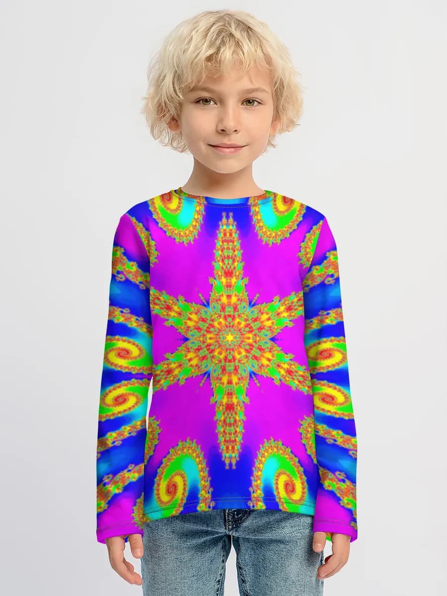 Boys' cotton long sleeve shirt