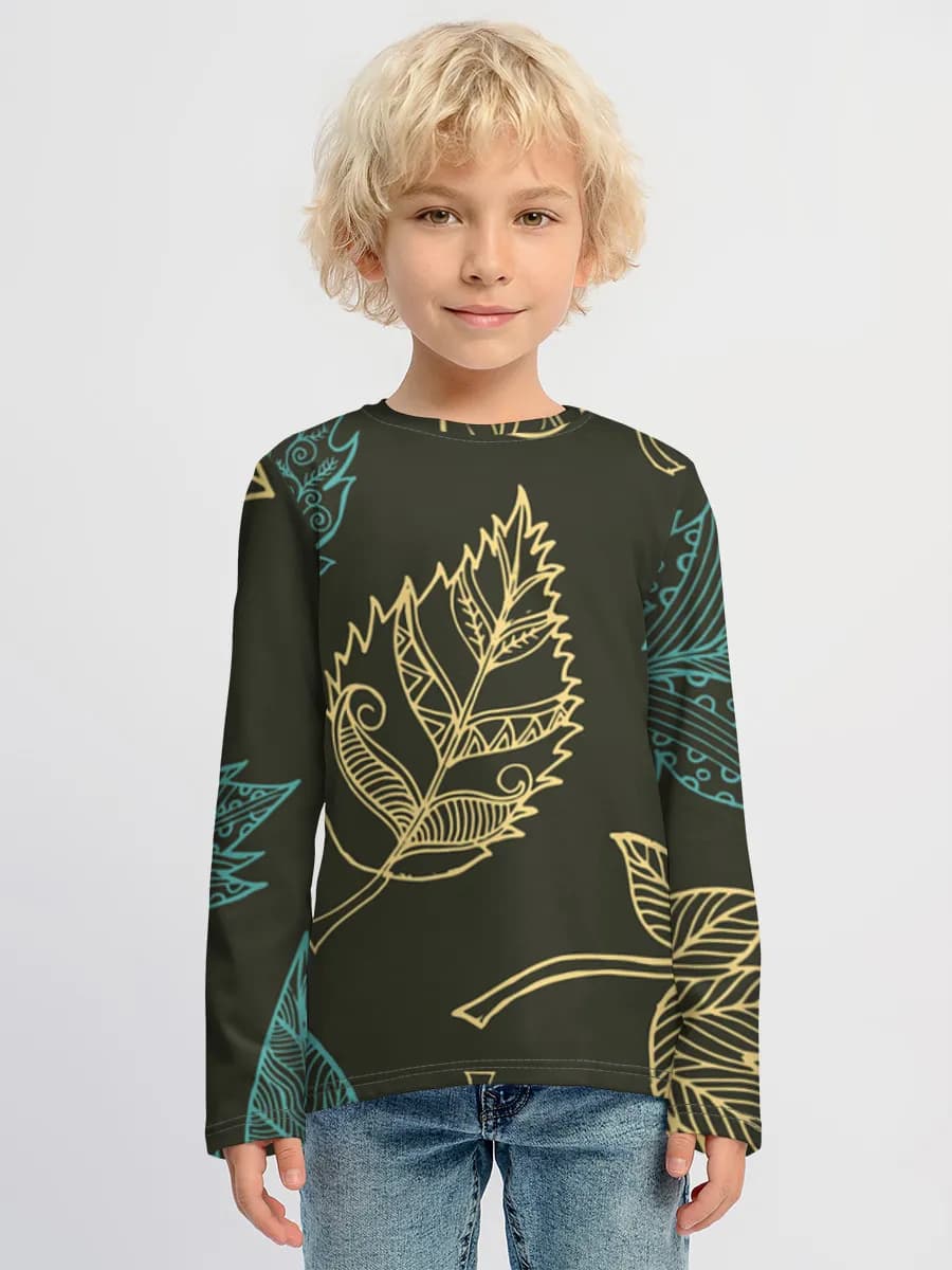 Boys' cotton long sleeve shirt