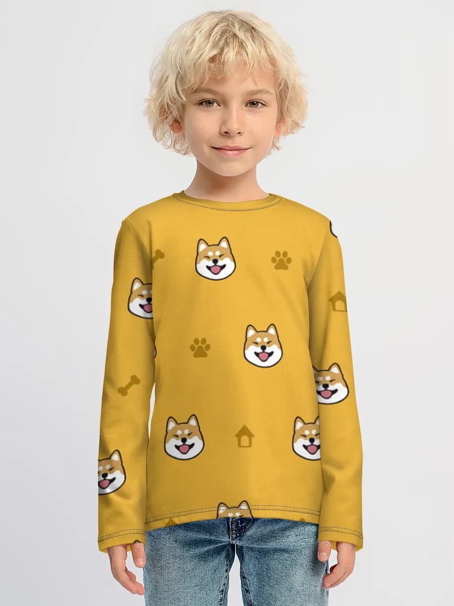 Boys' cotton long sleeve shirt