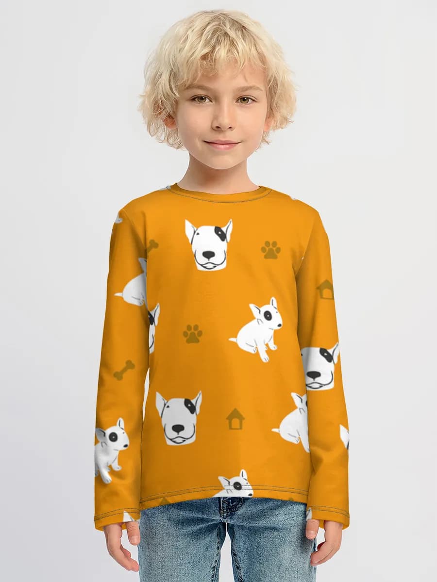 Boys' cotton long sleeve shirt