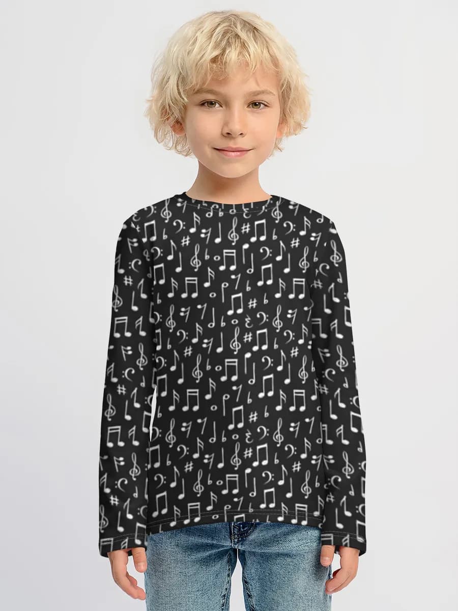 Baumwoll-Langarmshirt Jungen
