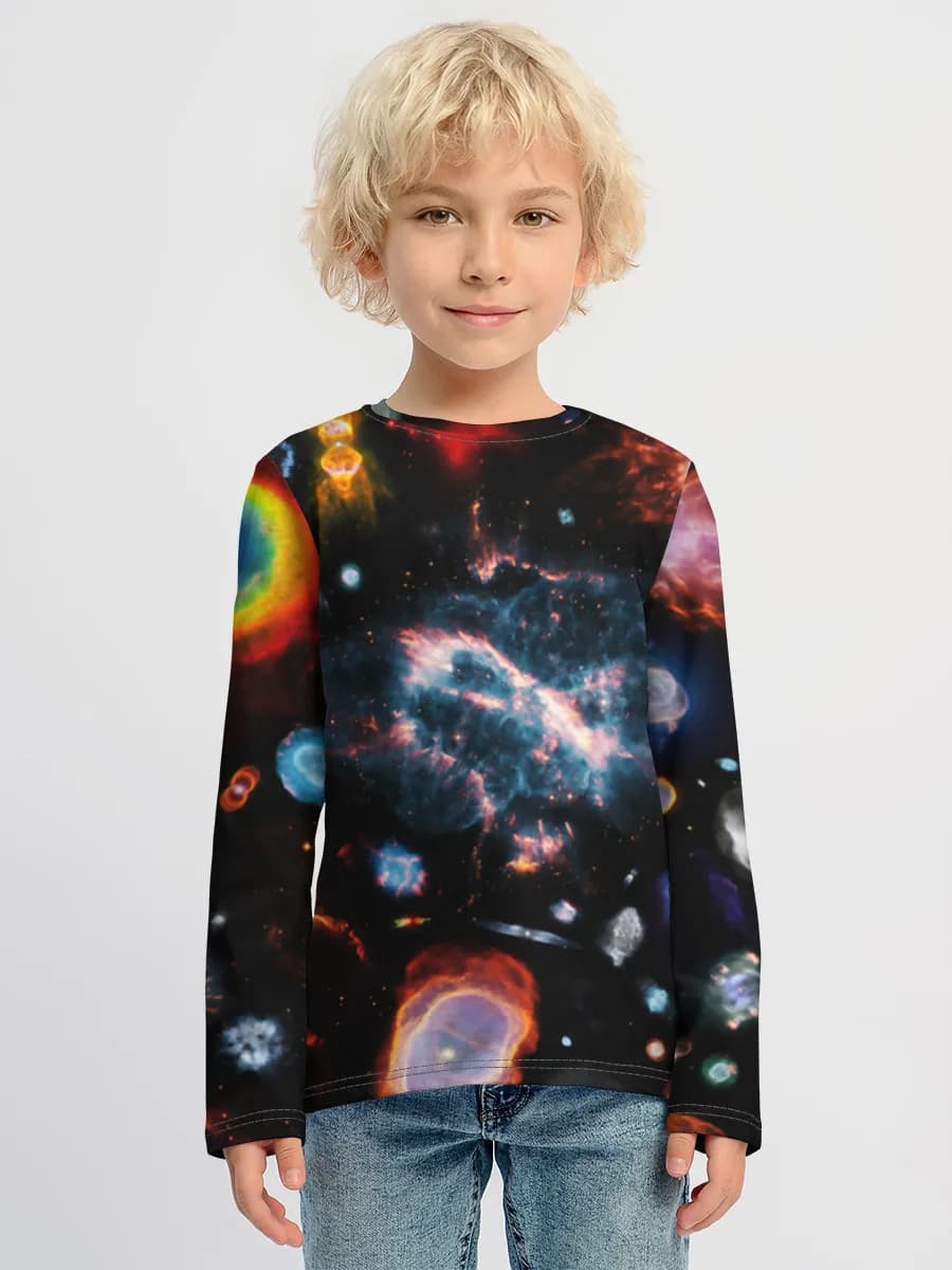Baumwoll-Langarmshirt Jungen