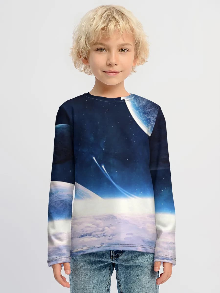 Boys' cotton long sleeve shirt