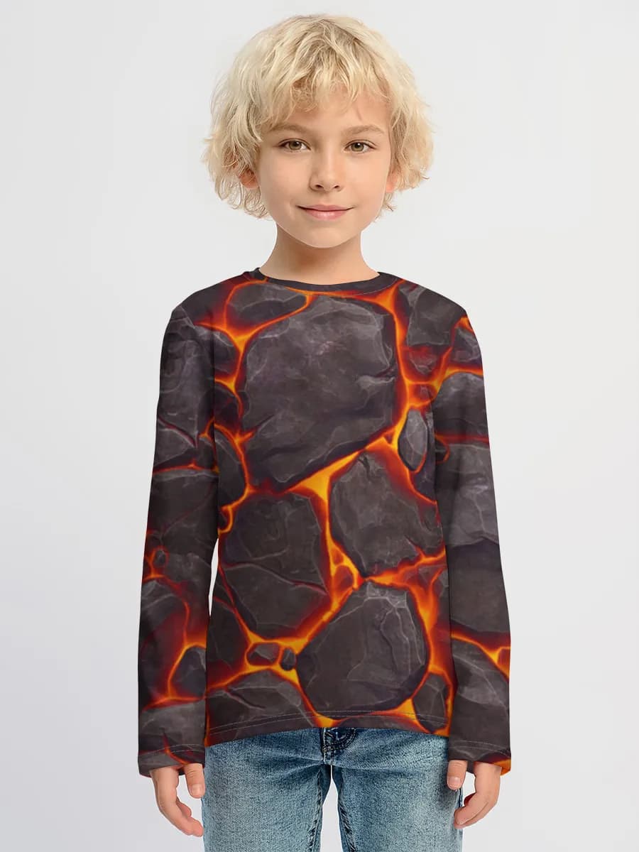 Baumwoll-Langarmshirt Jungen