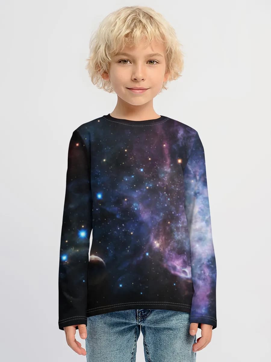 Baumwoll-Langarmshirt Jungen