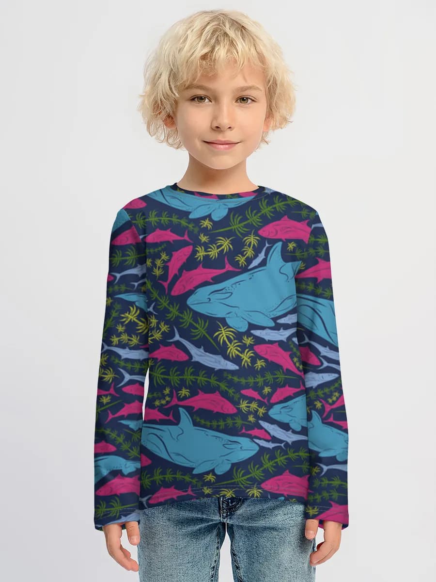 Baumwoll-Langarmshirt Jungen