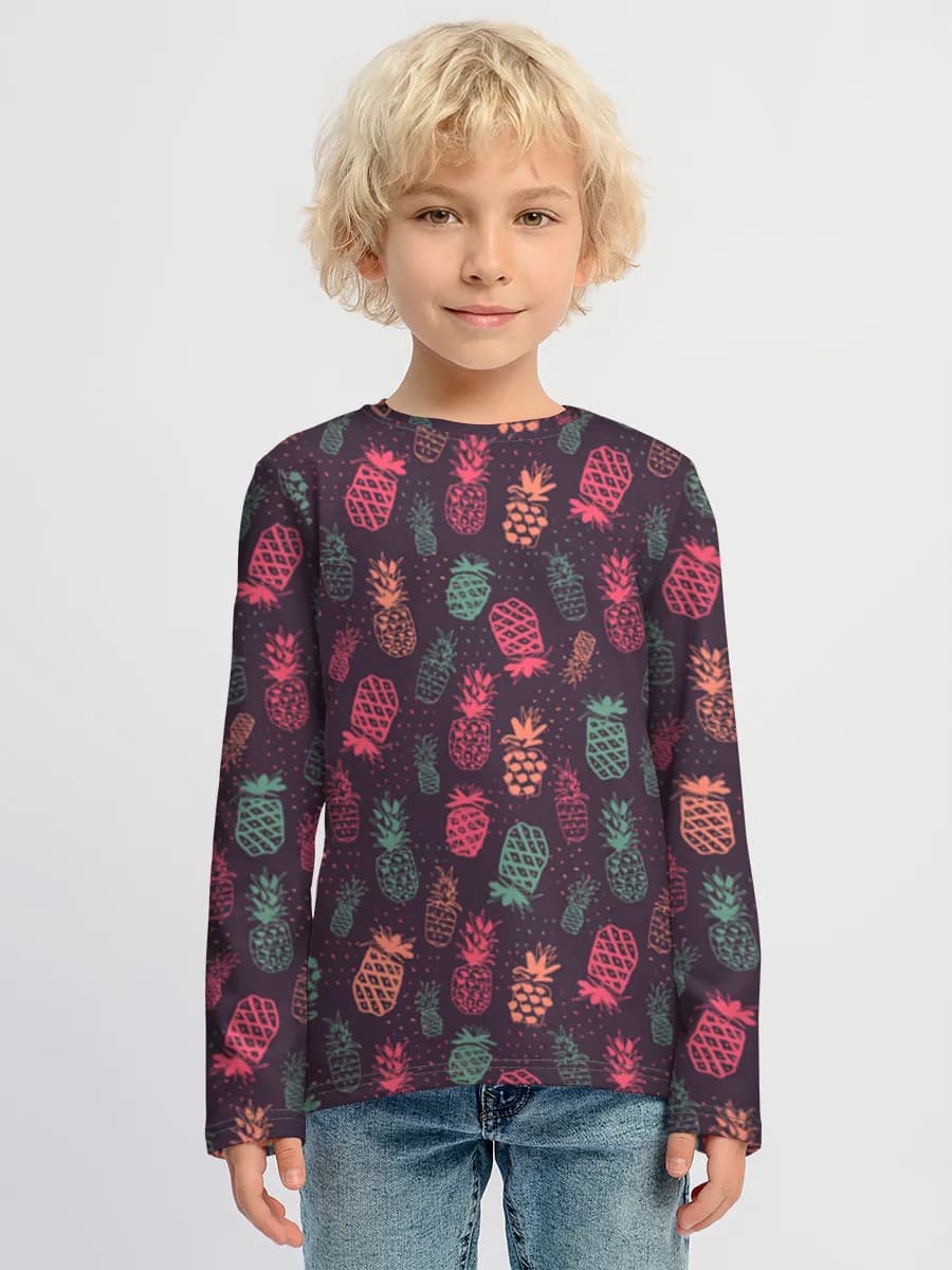 Boys' cotton long sleeve shirt
