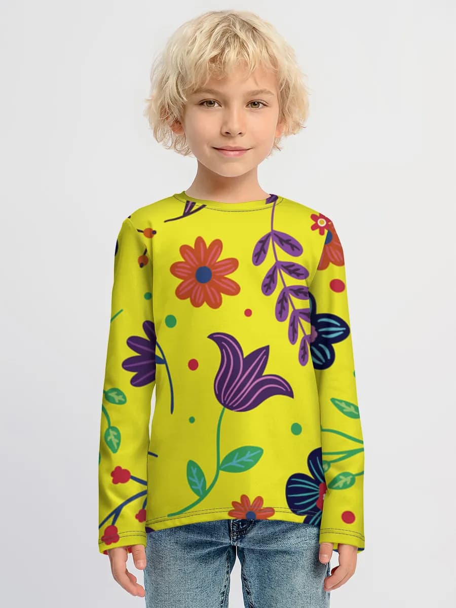 Camiseta Manga Larga de Algodón Niño