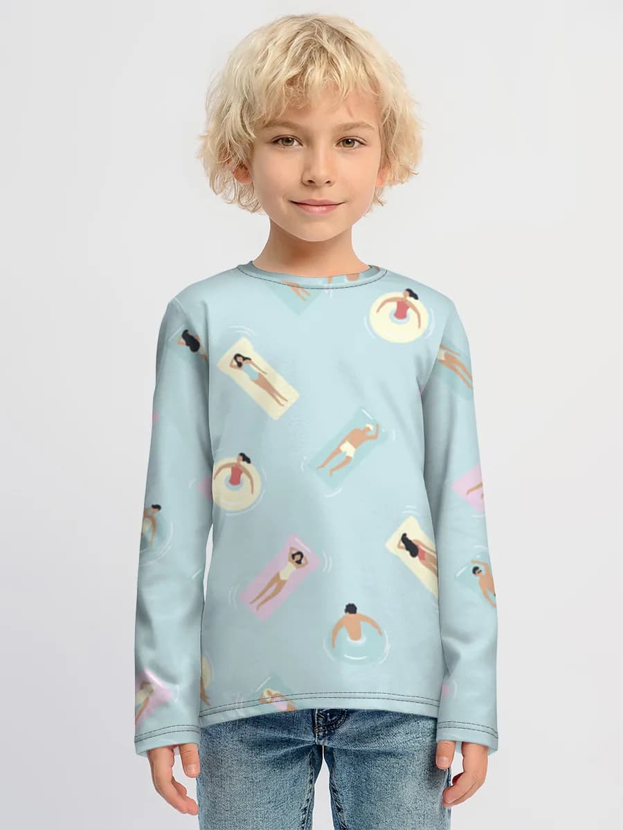 Baumwoll-Langarmshirt Jungen