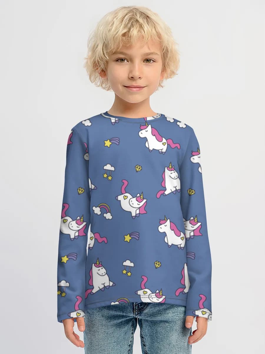 Baumwoll-Langarmshirt Jungen