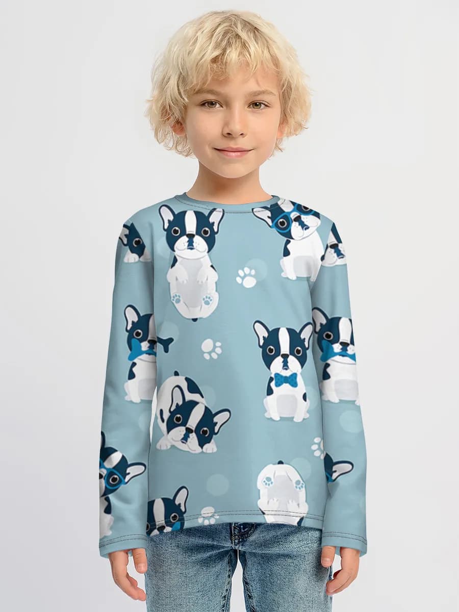 Boys' cotton long sleeve shirt