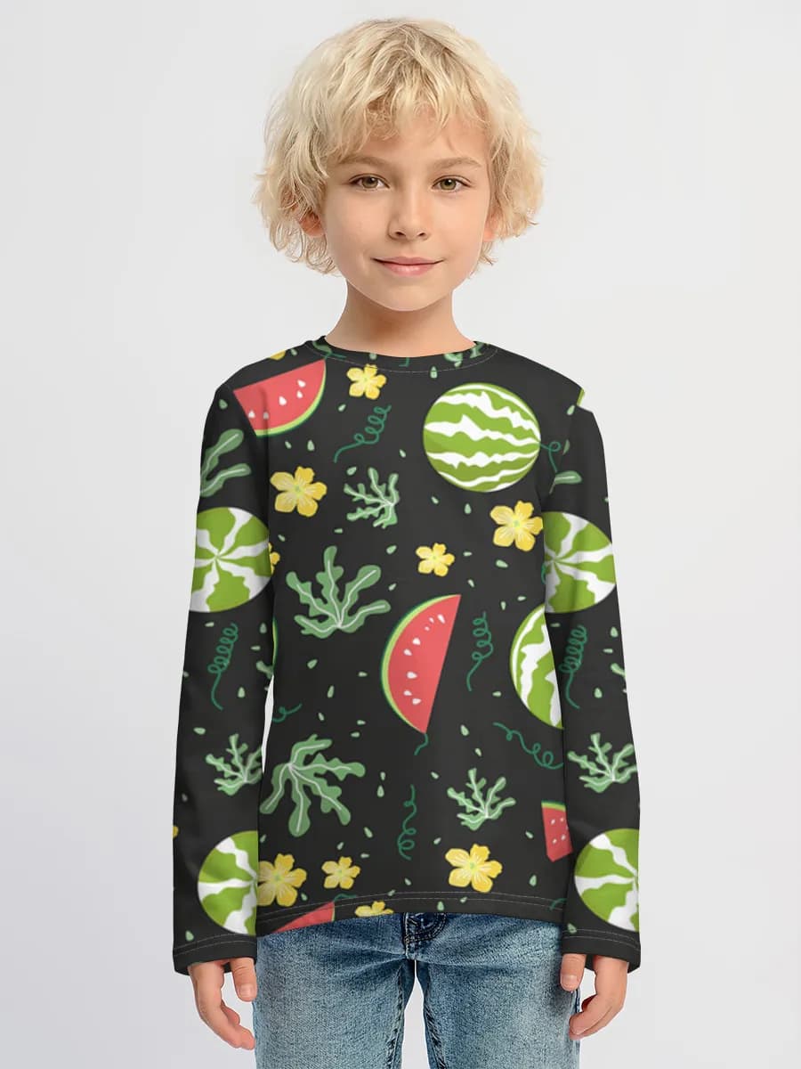 Camiseta Manga Larga de Algodón Niño