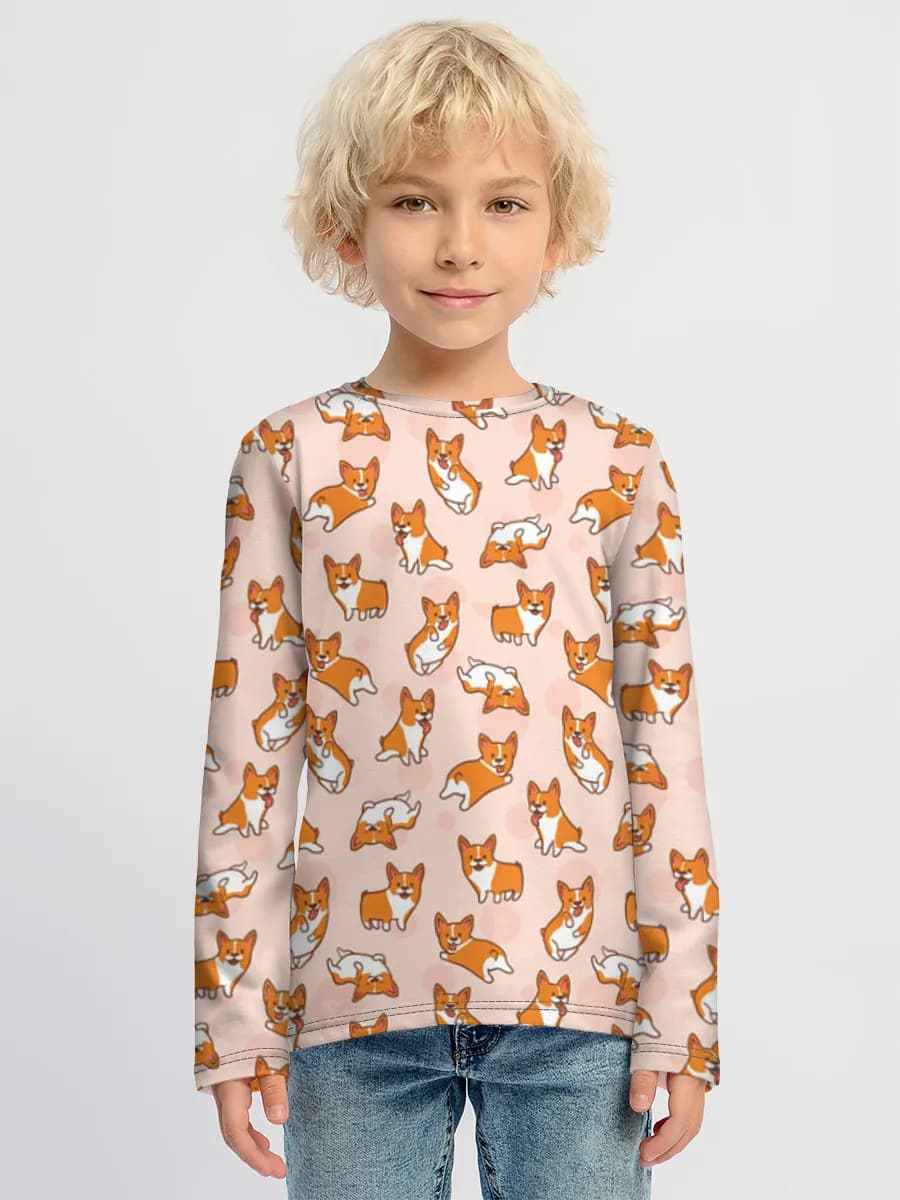 Baumwoll-Langarmshirt Jungen