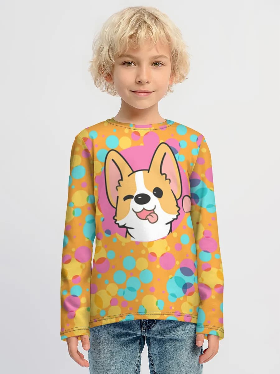 Boys' cotton long sleeve shirt