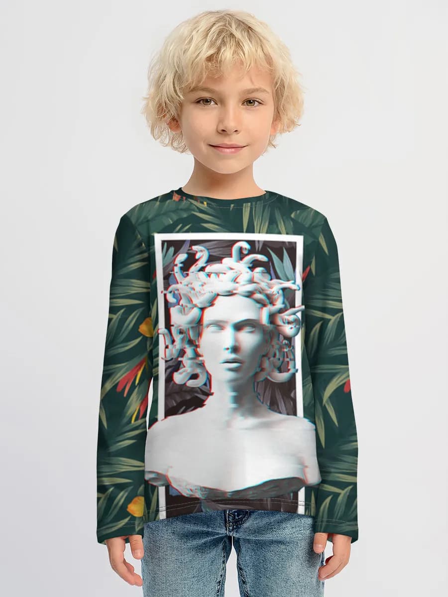 Boys' cotton long sleeve shirt