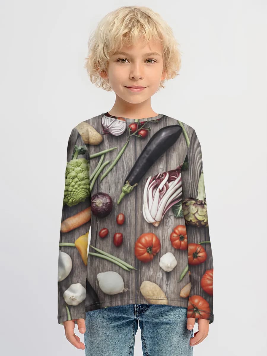 Boys' cotton long sleeve shirt