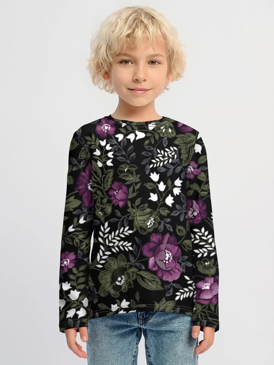 Boys' cotton long sleeve shirt