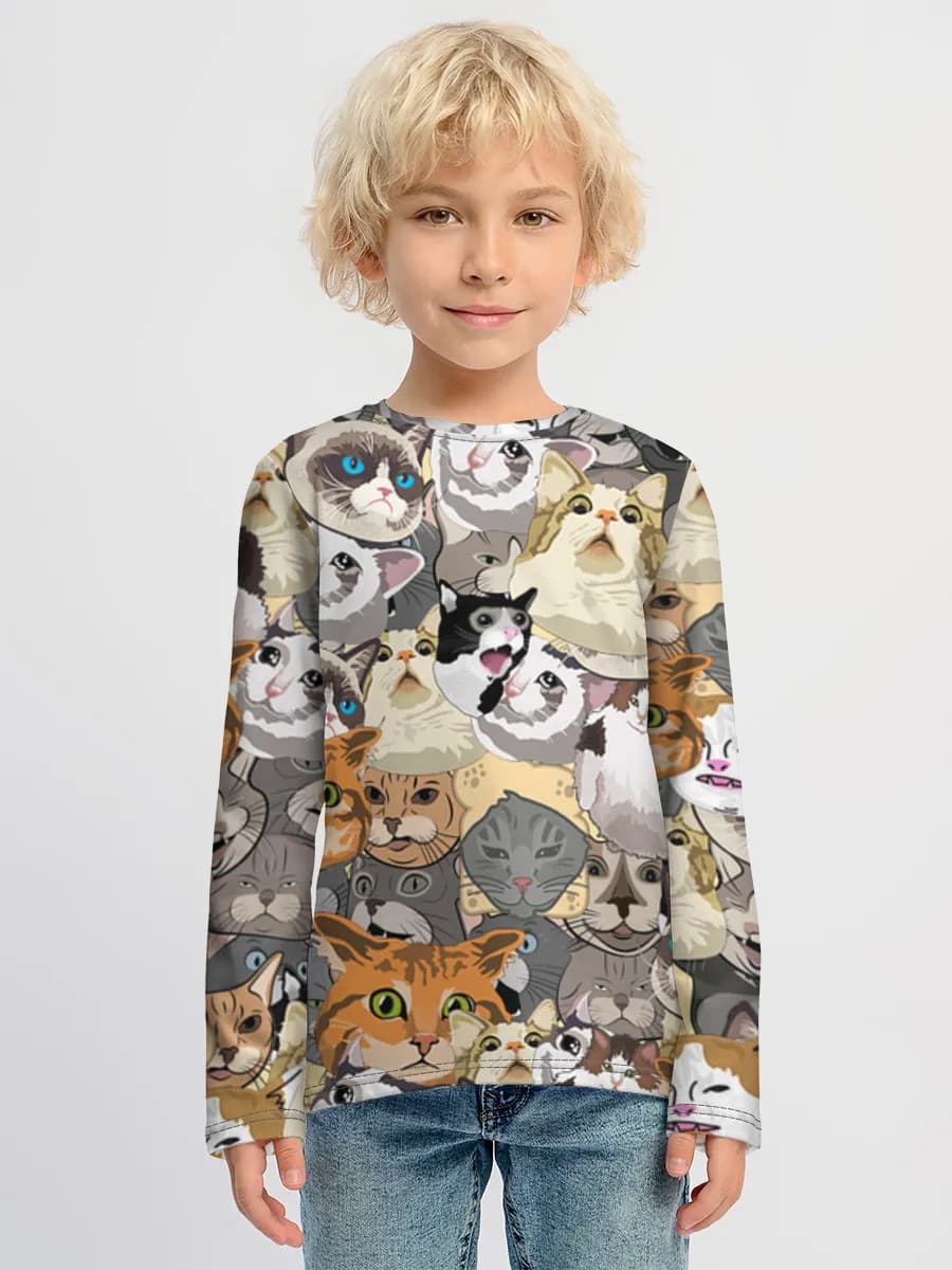 Boys' cotton long sleeve shirt