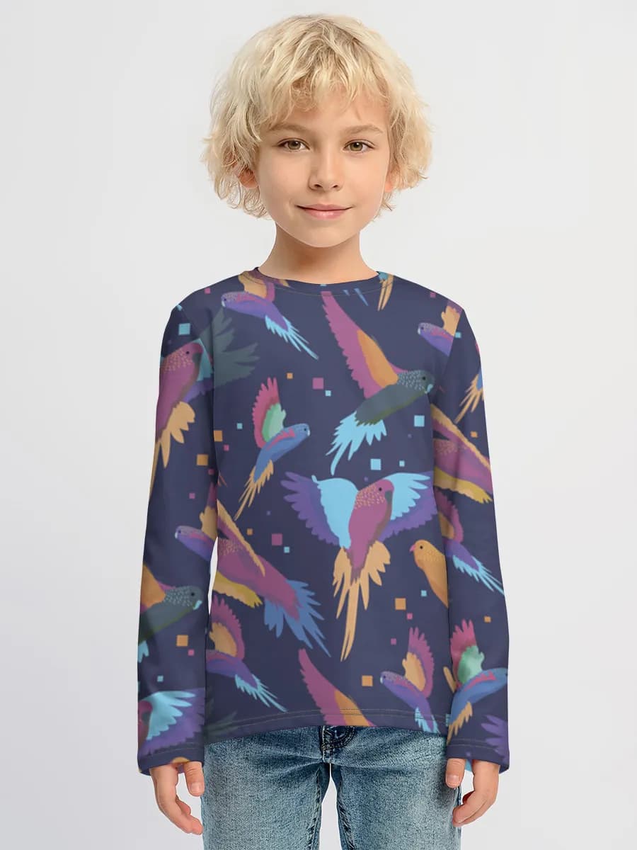 Boys' cotton long sleeve shirt