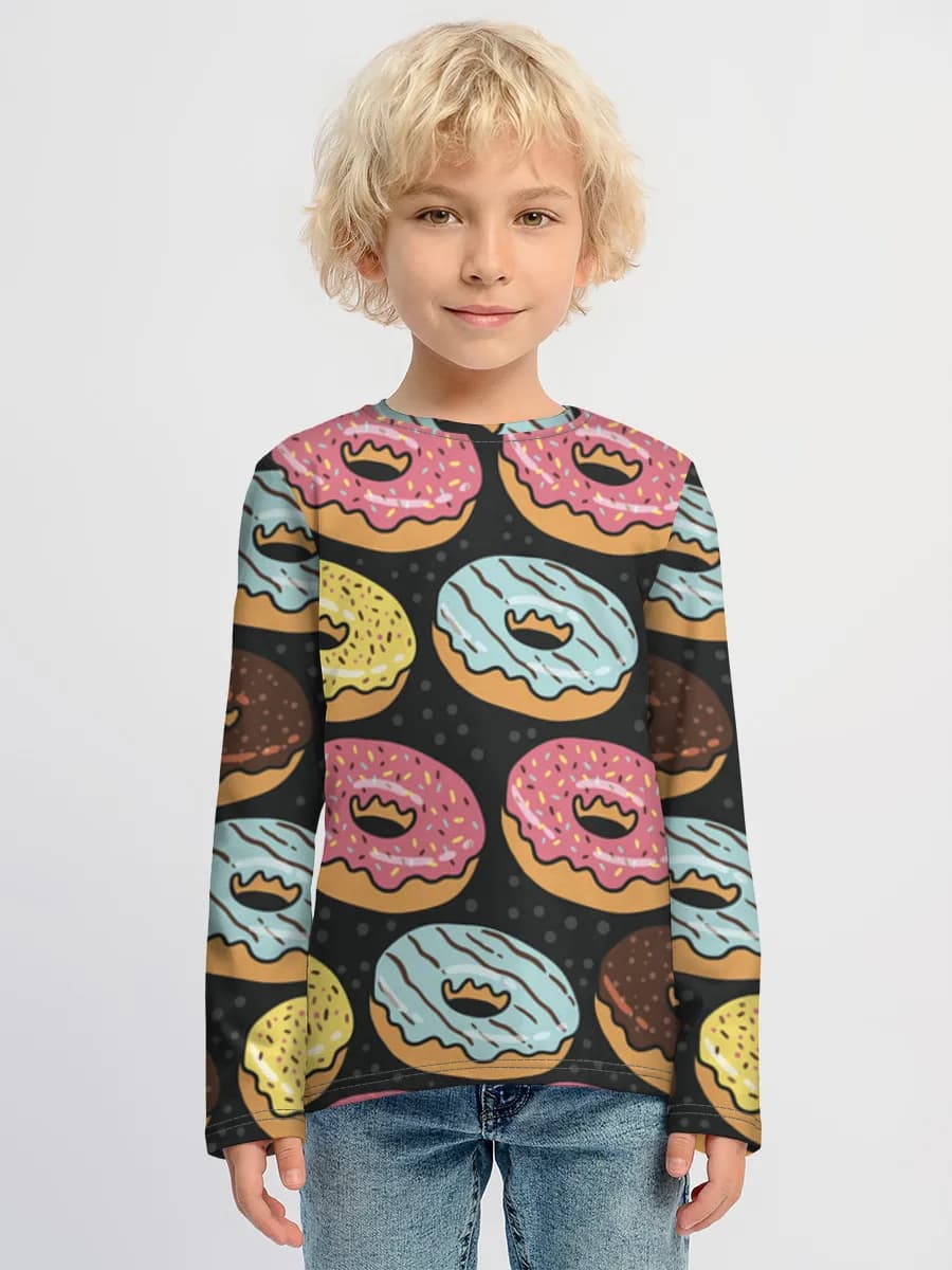Baumwoll-Langarmshirt Jungen