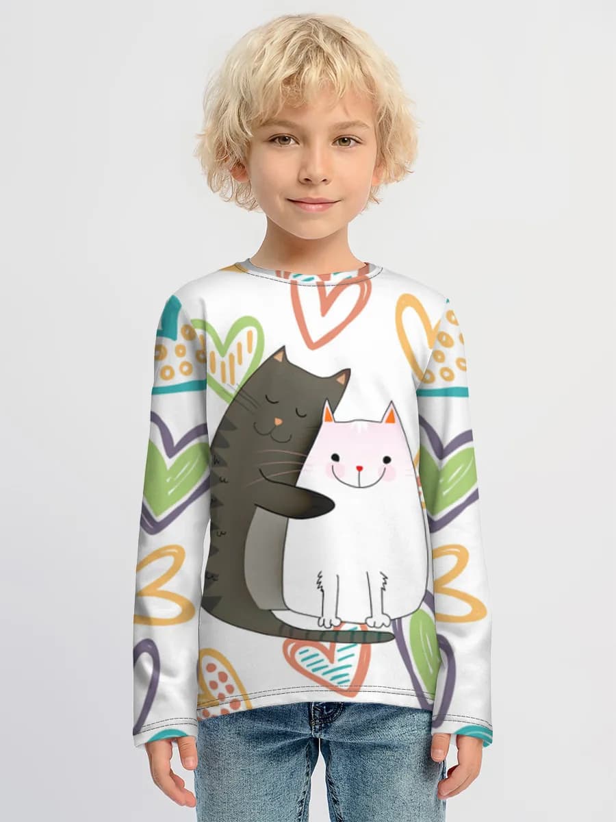 Baumwoll-Langarmshirt Jungen
