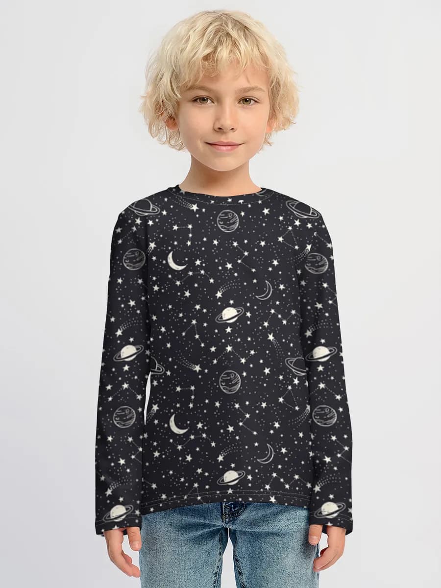 Boys' cotton long sleeve shirt