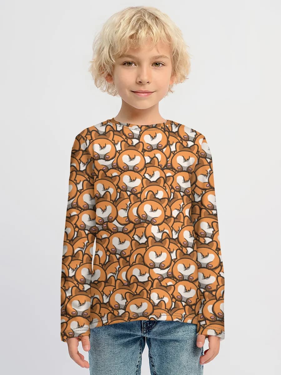 Boys' cotton long sleeve shirt