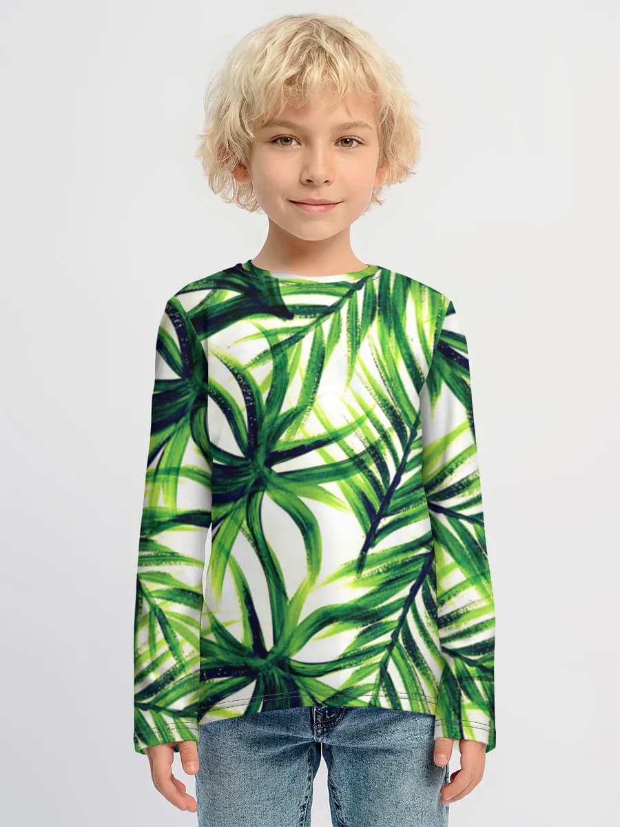 Baumwoll-Langarmshirt Jungen
