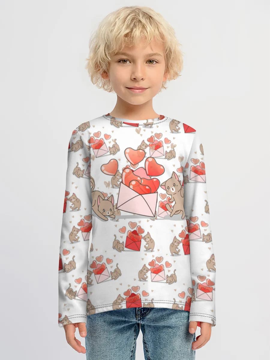 Boys' cotton long sleeve shirt