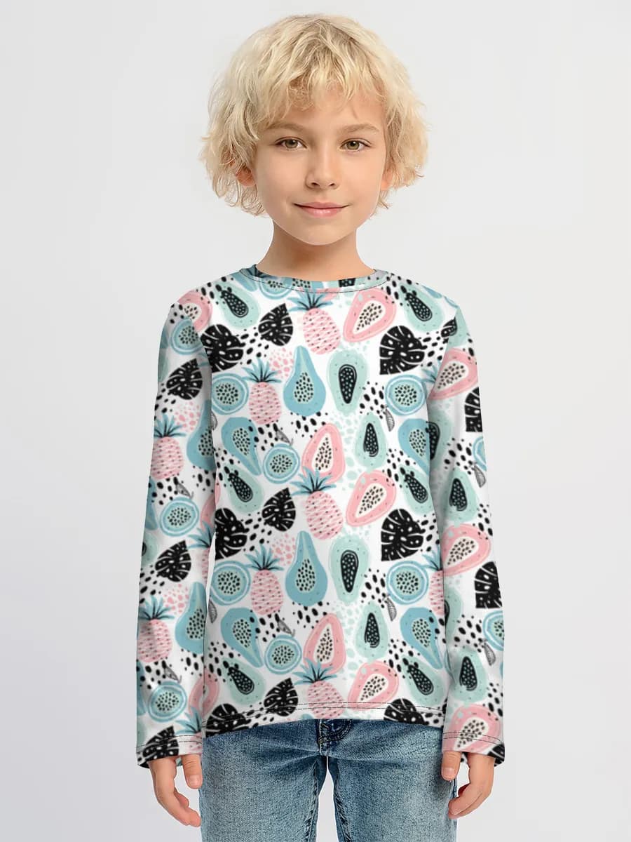 Boys' cotton long sleeve shirt