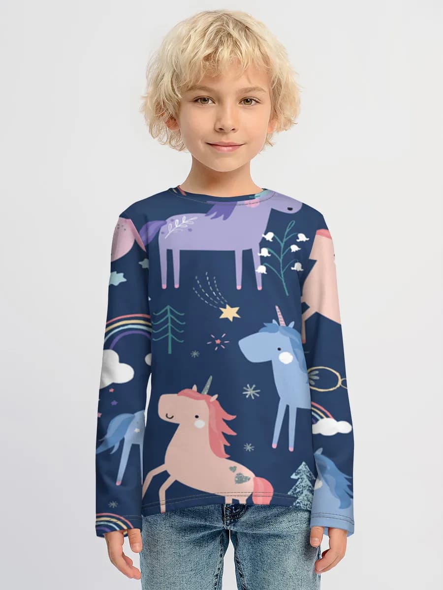 Boys' cotton long sleeve shirt