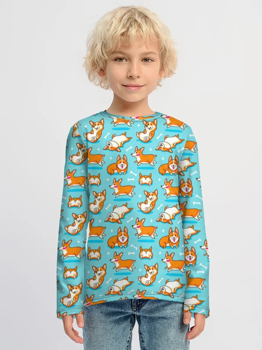 Baumwoll-Langarmshirt Jungen