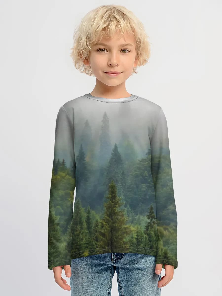 Boys' cotton long sleeve shirt